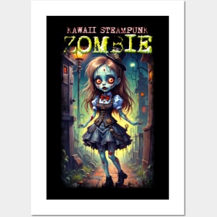 Kawaii Steampunk Zombie 03 Posters and Art